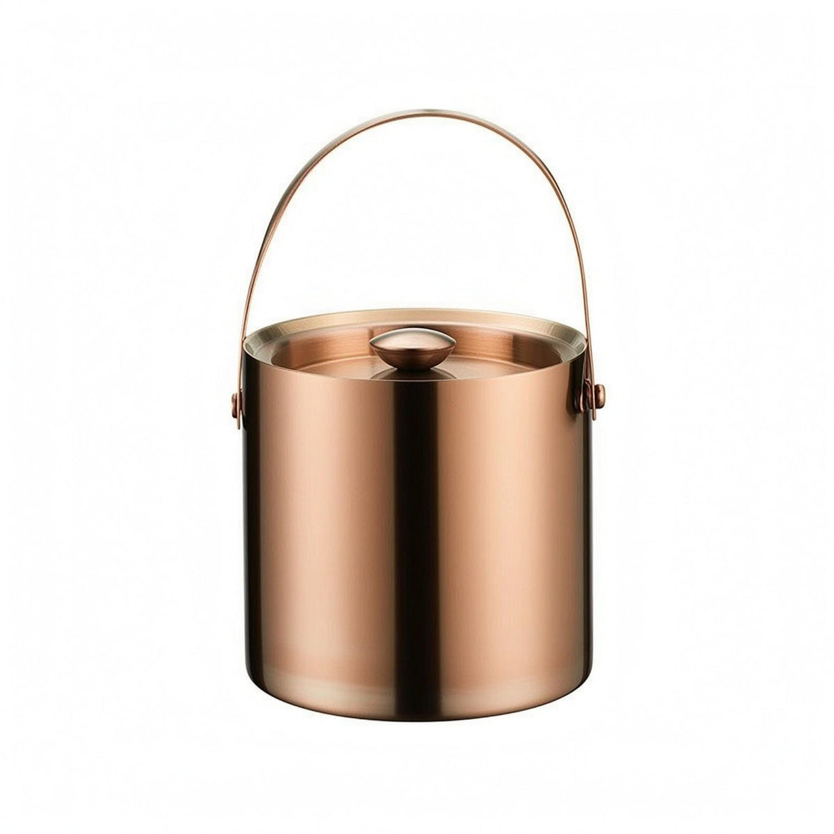 Double-Layer Ice Bucket Easy to Clean Stainless Steel Ice Bucket Large Capacity Drinkware for Home Bar, Party