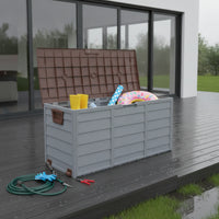 Outdoor Storage Box with Seat Easy Assembly Outdoor Storage Bin with Lid Weather-Resistant Patio Storage Box with Lid for Homeowners, Gardeners, Patio