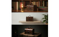 Wooden Chest with Handle Vintage Decorative Storage Box with Handle Small Wooden Storage Box Distressed Rustic