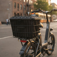 Easy to Install Rear Basket with Mounting Hardware Heavy Duty Rear Bike Basket Long-Lasting Rigid for Commuters, Shopping Runs