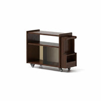 Easy to Move 2-Tier Rolling Side Table 360° Swivel Wheels 2-Tier Rolling Trolley Multi-Purpose Mobile Furniture High Load Capacity for Homeowners, Apartment Dwellers, Office Workers, Living Room, Bedroom, Small Areas, Kitchen