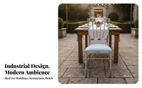 Indoor/Outdoor Use Metal Napoleon Chair Commercial Grade Chiavari Wedding Chair Elegant Design Banquet Seat Stackable for Venue Owners, Hotel Managers, Weddings, Banquets, Receptions, Restaurants