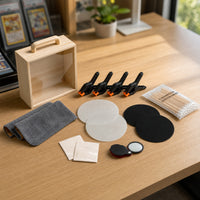 DamageDamage-Free Card Repair Kit with Wooden Case Non-Destructive Card Care Kit with Case Safe Professional for Collectors, Collection Maintenance