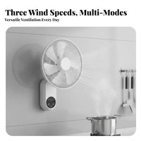 Wireless Control Wall Fan Quiet Performance Wall-Mounted Fan Air Circulator Easy Installation Home Appliance 3 Wind Modes