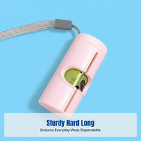 Mini Pet Waste Bag Dispenser, Sturdy Lightweight, Easy Tear, Portable Holder