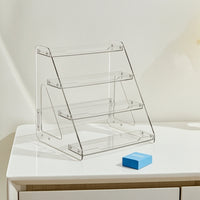 Tiered Acrylic Display Stand 4-Tier Display Stand with Tiers Acrylic Riser Clear Transparent for Collectors, Countertop, Vanity