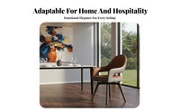 Multi-Purpose Rotating Upholstered Seat Padded Cushion Upholstered Swivel Armchair Sturdy Construction Dining Chair Ergonomic Design for Restaurant Owners, Business Professionals, Reception Area, Kitchen, Living Room, Bedroom