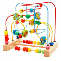 Educational Wooden Bead Maze Toy Develops Fine Movement Skills Wooden Bead Maze Improves Hand-Eye Coordination Toddler Learning Toy & Safe for Toddlers, Infants, Preschoolers, Nursery, Daycare, Playroom, Preschool