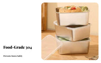 Large Capacity Stainless Steel Food Container Reusable Stainless Steel Food Storage Container Long-Lasting for Students, Picnic, Picnics