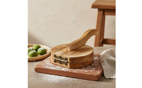 Dumpling Wrapper Press Ergonomic Handle Dumpling Skin Creator Solid Wood
