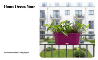 Includes Drainage grate Railing-Mounted Planter Thickened Design Hanging Rectangular Planter Easy to Install Plant Container Detachable fasteners for Apartment Dwellers, homeowners, Busy Individuals, Balcony, Windowsill, Fence, Patio