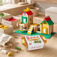 Luban Tenon and Mortise Wooden Building Blocks for Kids, Educational Montessori Toy Gift