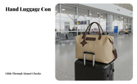 Large Capacity Duffel Bag Waterproof Hand Luggage Bag with Trolley Sleeve Airplane Friendly Oxford Cloth Travel Tote for Business Commuters