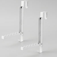 2 Pieces Foldable over-the-Door Hooks Space-Saving over the Door Hanger Slim Versatile for Bathroom, Entryway