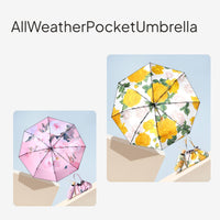 Double Layer Sun Umbrella, Hand-Painted Floral, UPF50+