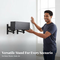 30kg Load Capacity Speaker Wall Mount Heavy Duty Adjustable Speaker Wall Mount Anti-Slip Design Shock Absorbing for Audiophiles, Karaoke Room, Recording Studio, Bar