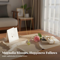 Flower Blossom Flower Necklace Elegant Design Flower Shape Necklace Gift Box