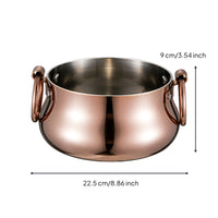 Stainless Steel Hot Pot Single-Person Hot Pot with Handles 3-Layer Cookware for Home Kitchen