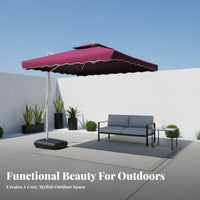 Heavy Duty Side Pole Outdoor Shelter Cover Large Windproof Wind Resistant Large Garden for Business Owners, Camping, Backyard, Deck