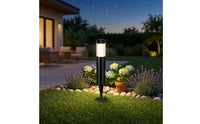 Stainless Steel Solar Lawn Light Black Cap Solar Pathway Lights for Courtyard