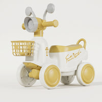 Ridepush-Along Toy with Basket Ridepush-Along Toy Stable Foot-to-Floor Car for Young Children, Kids, Indoor, Playroom