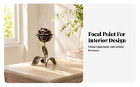 Sculptural Rose-Shaped Incense Burner Decorative Rose Incense Burner Tabletop