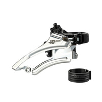 Two-pullPull Front Derailleur with Clamp Collar Triple Clamp-on Front Derailleur Adjustable Bike Part Compatible for Commuters