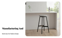 Utilitarian design Backless Round Metal Stool High-Legged Bar Chair Minimalist Design Seating Furniture Retro Look for Adults, Homeowners, Business Owners, Cafe, Kitchen, Dining Room, Office