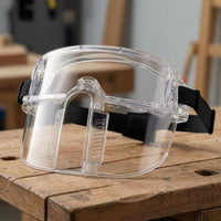 High-Impact Safety Goggles with Detachable Face Guard Surrounding Safety Goggles with Flip-up Face Guard Comfortable Soft for Workshop