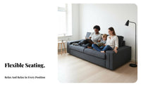 3-Seater Fabric Couch Removable Cover Sofa cleanable Seating Furniture for Families, Homeowners, Living Room, Lounge Area, Apartment