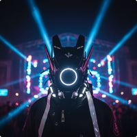 Cosplay Helmet Faceplate with LED | Light-up, edgy Helmet faceplate, for Halloween