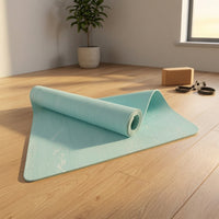 Non Slip Exercise Mat Double-Sided Textured Exercise Mat Cushioned Recycled for Home Gym