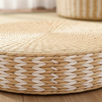 Handmade Tranquil Meditation Pad Thickened Round Straw Futon Pad Round Straw Pad Long-Lasting Japanese Floor Seat for Bay Window