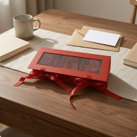 Divided Insert Flip-Top Gift Box Rigid Window Gift Box