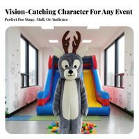 Walkable Design Fullfull-figure Giraffe Costume approachable Face Cartoon Giraffe Outfit long-lasting Construction character Suit for Entertainers, Party Goers, Cosplayers, Theme Parks, Stage Performances, Carnivals, Promotional Events