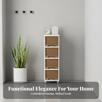Installationassembly-no-assembly Wheeled Storage Tower Multitier Rolling Storage Cart Space-Saving Design Drawer Cabinet sturdy for Renters, Homeowners, Students, Bedroom, Narrow Spaces, Living Room, Bathroom