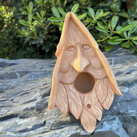 Tree Face Bird Feeder Weather-Resistant Old Man Tree Art Waterproof Old Man Face Birdhouse for Yard, Patio