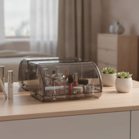 Clear Makeup Organizer with Transparent Lid Dustproof Makeup Organizer with Lid Dust Free Display Case Elegant for Dresser