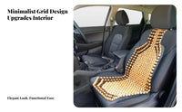 Breathable Wooden Bead Seat Cushion Natural Wood Beads Wooden Bead Seat Cover Universal Fit for Truck Drivers, Summer Driving, Long Drives