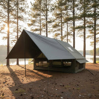 Pole-without Design Inflatable Camping Tent Protection Waterproof Air Tent Black Vinyl Coating UPF 50+ for Groups