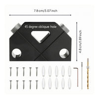 Triangular Opening 45 Degree Oblique Hole Jig Compact 45 Degree Drill Guide Jig Black Angle Drill Guide Exact Alignment for Woodworkers, Carpenters