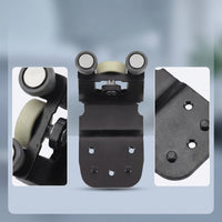 Black Roller Guide Bracket Compact Door Roller with Bracket Long-Lasting Hardware Smooth for Mechanics, DIYers