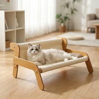 Raised Cat Lounge Lightweight Cat Sofa Cozy Kitty Lounge Chair Sturdy for Cats, Small Pets, Living Room