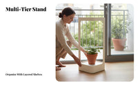Multi-Tier Plant Shelf Easy to Assemble Wheeled Flower Pot carrier Large Capacity