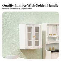 Realistic Design 1:12 Scale Hanging Cabinet Openable Doors 1:12 Scale Wall Cabinet Modern Design Miniature Kitchen Cupboard DIY Project for Room Decoration