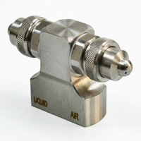 Nozzle 4BSPT Misting Low Pressure, 304 Stainless Steel Fogging Nozzle, Wide Angle Spray Head, for Dust Suppression, Industrial Manufacturer
