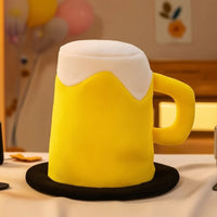 Beer Mug Hat Humorous Brew Mug Hat with Foam Top Novelty for Partygoers, Adults, Photo Booths