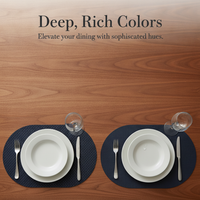 Nordic Style Dual-Color Leather Placemat, Waterproof and Oil-Proof Dining Table Mat