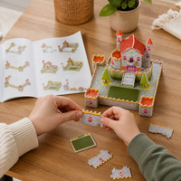 Zhilbao 3D Oasis in Stone City Jigsaw Puzzle for Kids, Educational Building Model Toy