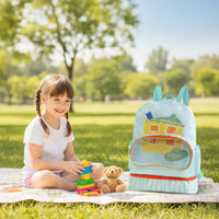 Water-Resistant Swim Backpack with Wet Pocket Transparent Swim Backpack Sturdy Beach Bag Roomy for Children, Children, Swimming Pool, Outdoor Play